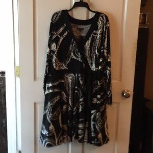 Lane Bryant black and white wrap dress size 22/24